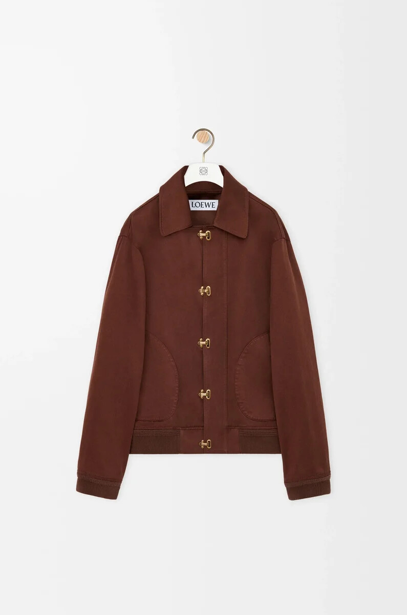 jacket in cotton browndark brown