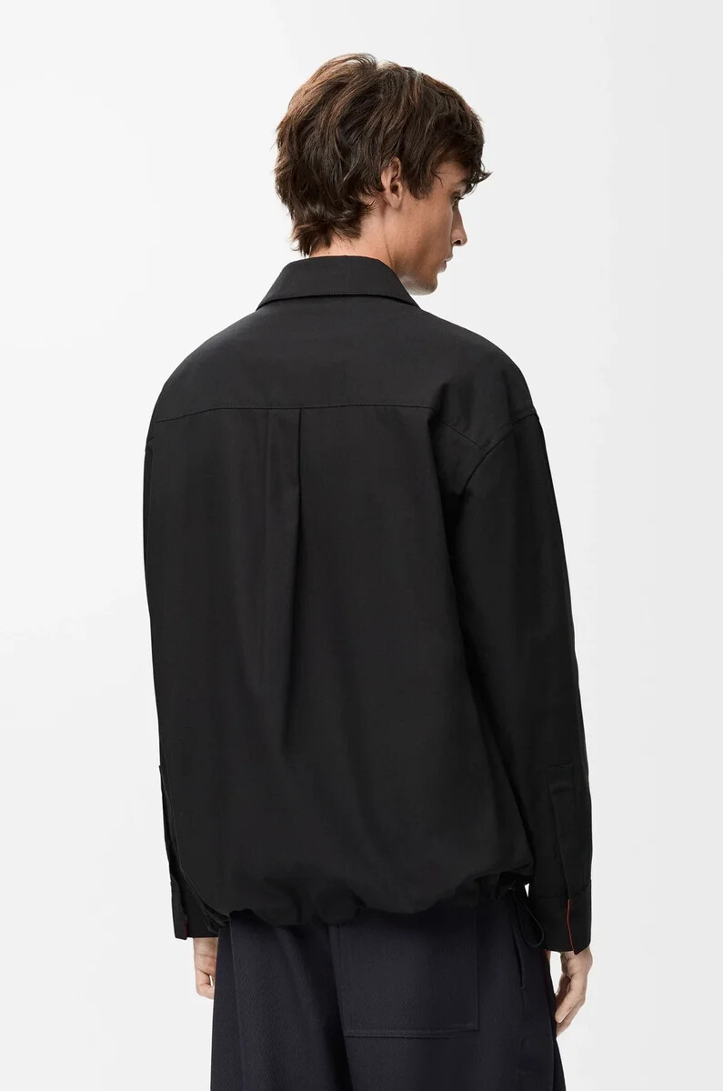 overshirt in cotton blackorange