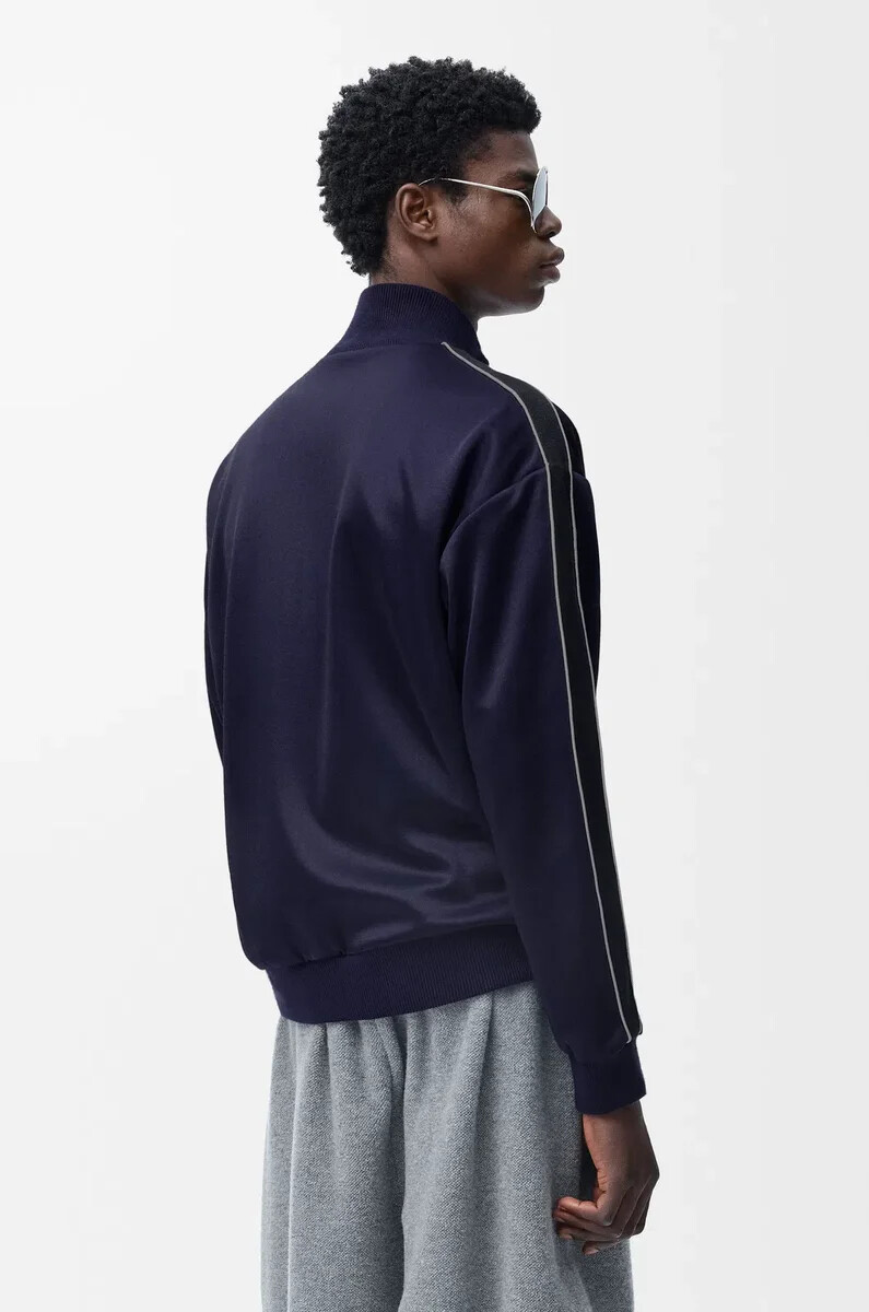 tracksuit jacket in technical jersey dark navy