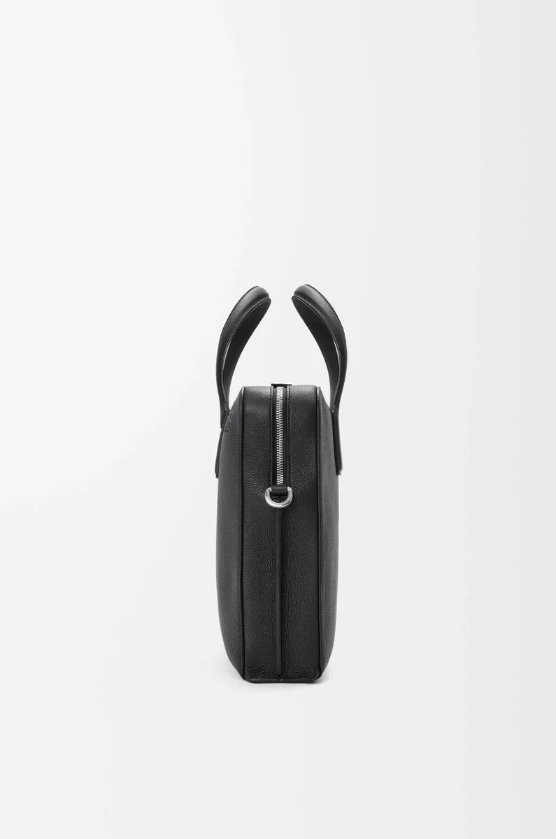goya thin briefcase in soft grained calfskin black