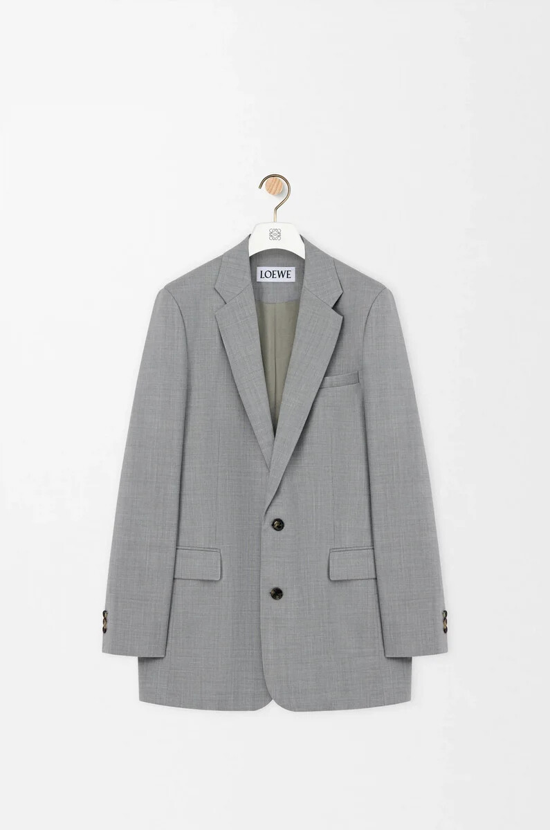 jacket in wool grey