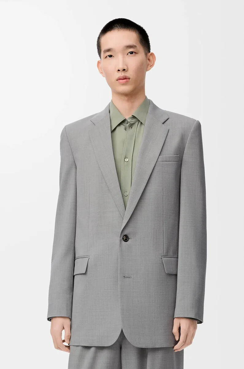 jacket in wool grey