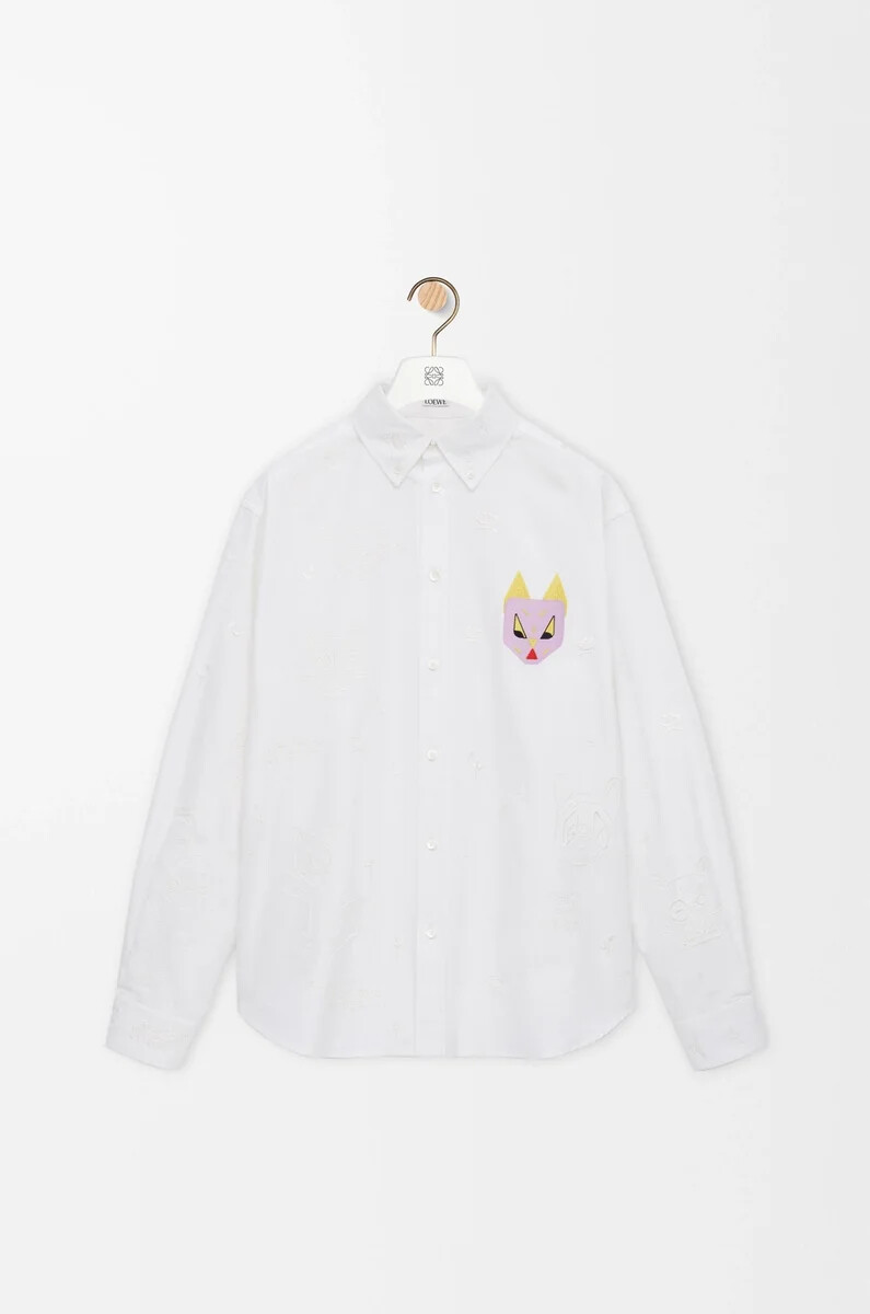 shirt in cotton whitemulticolor
