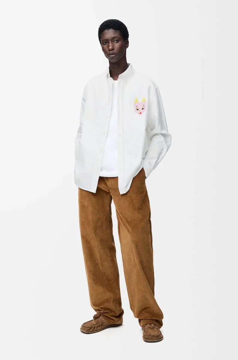 shirt in cotton whitemulticolor