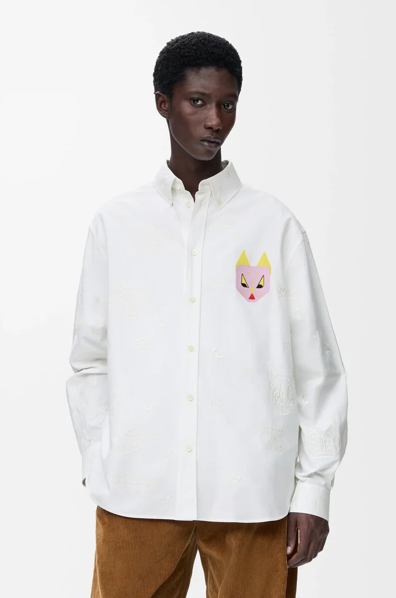 shirt in cotton whitemulticolor