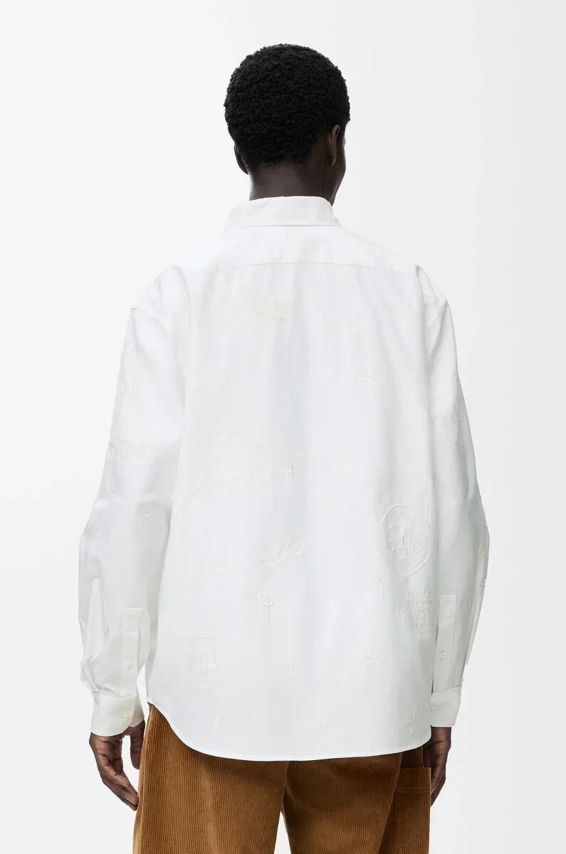 shirt in cotton whitemulticolor
