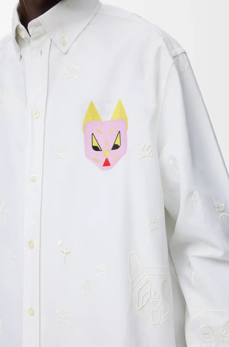 shirt in cotton whitemulticolor