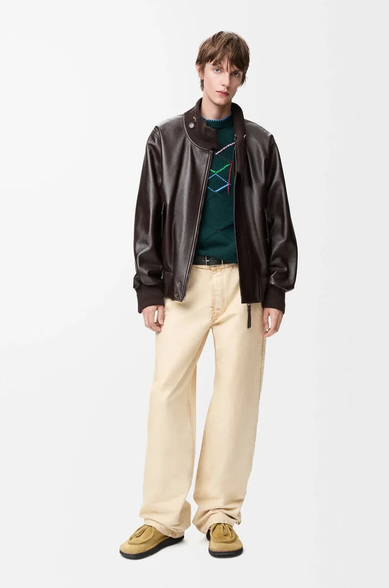 trousers in cotton beige