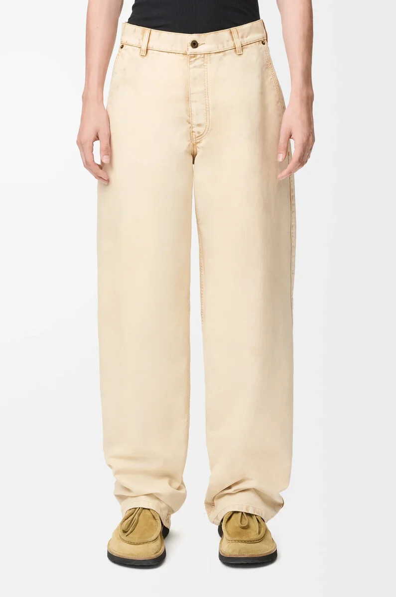 trousers in cotton beige