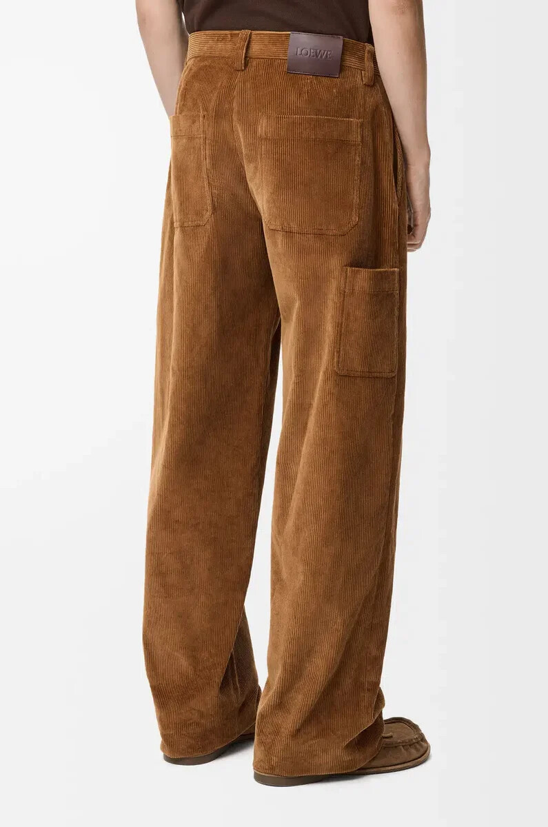 trousers in cotton brown
