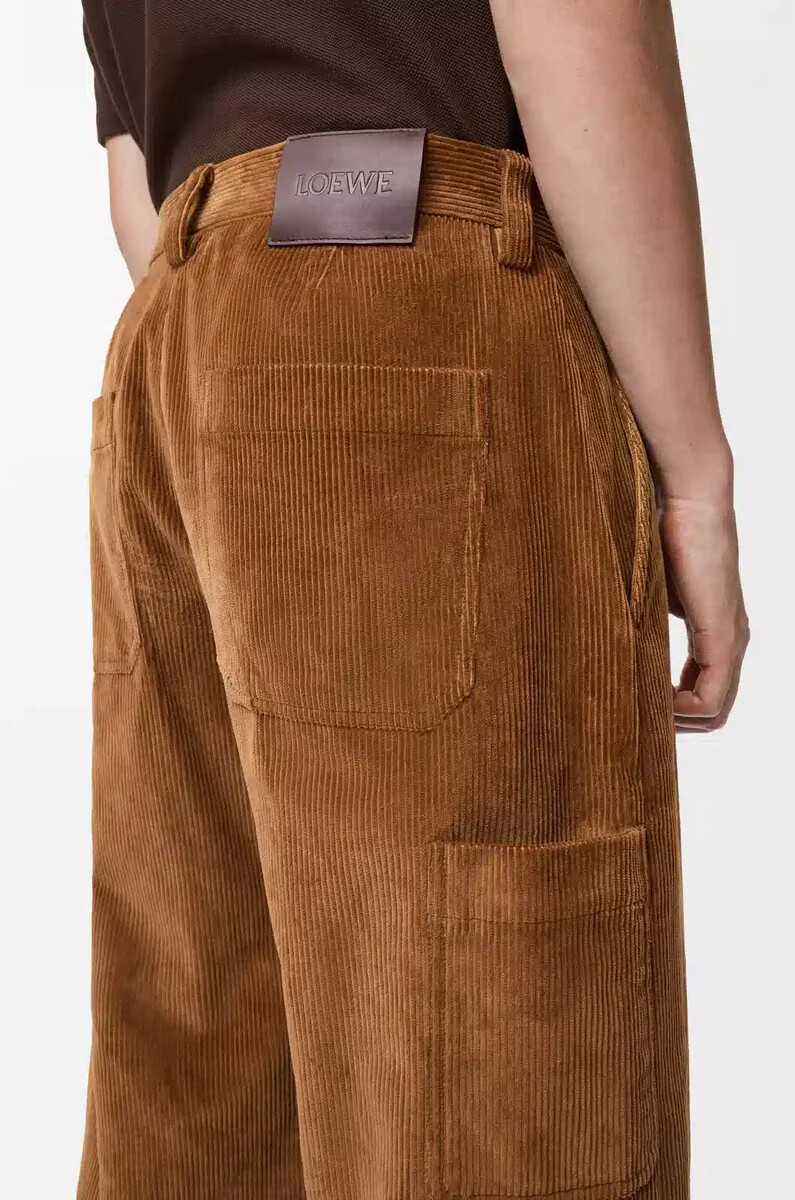 trousers in cotton brown