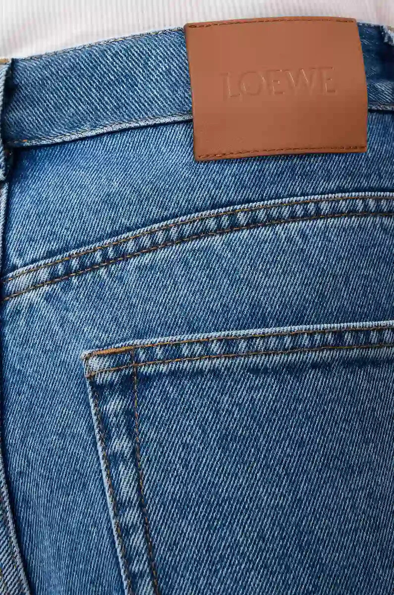 anagram baggy jeans in denim mid blue denim