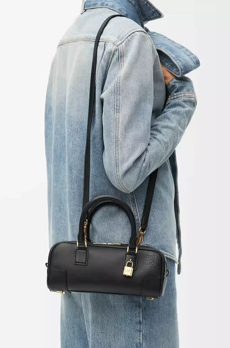 amazona 23 cropped bag in nappa calfskin black