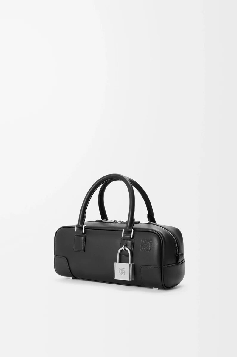 amazona 23 cropped bag in shiny calfskin black