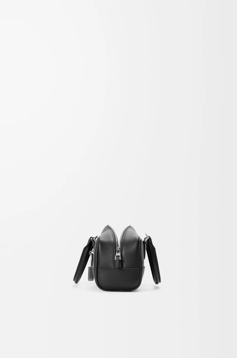 amazona 23 cropped bag in shiny calfskin black