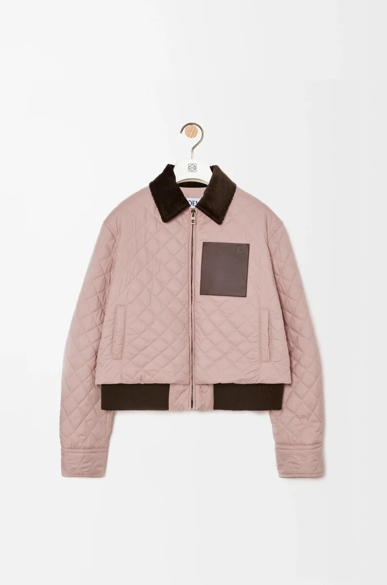 short jacket in technical fabric light pink