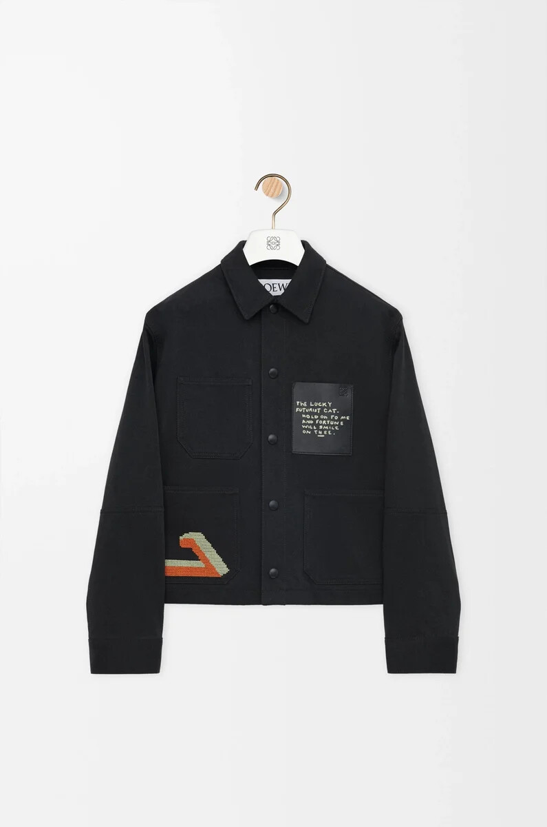 jacket in cotton black