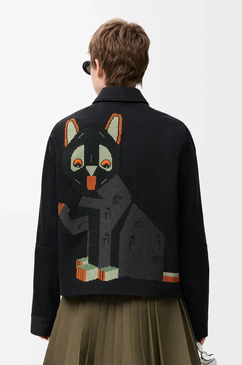 jacket in cotton black
