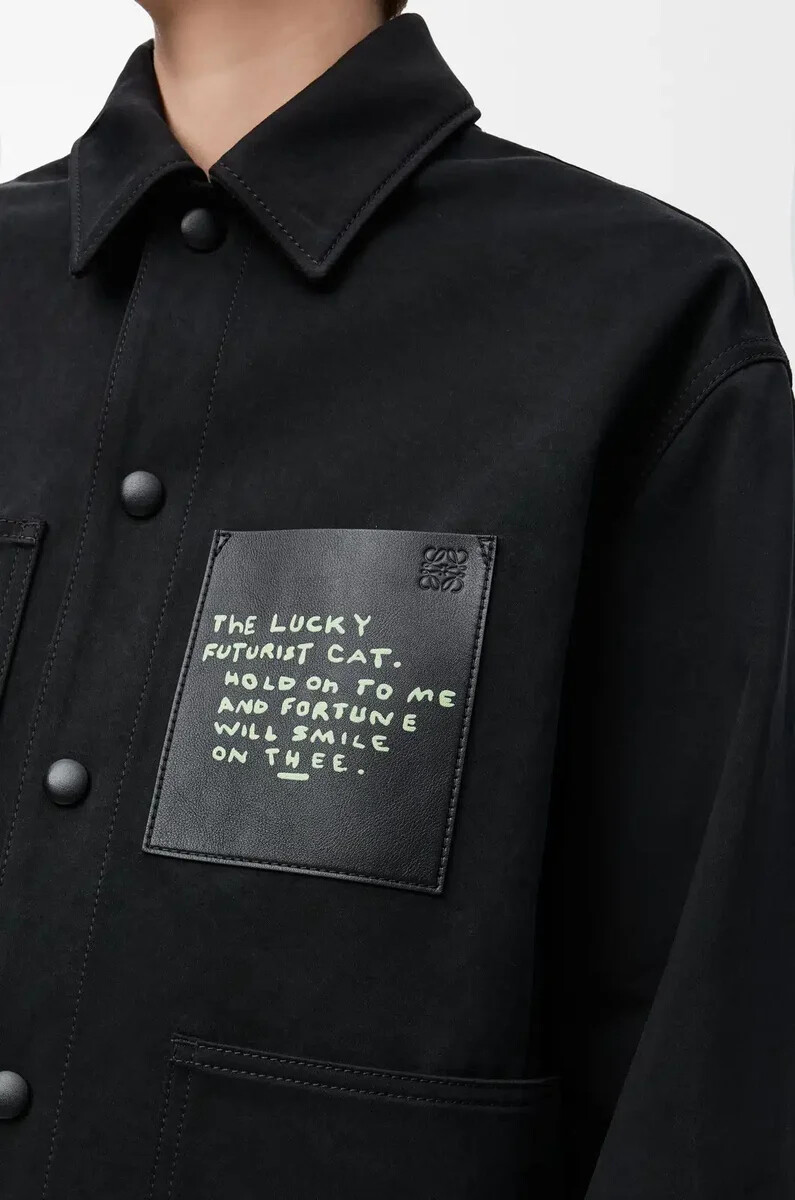 jacket in cotton black