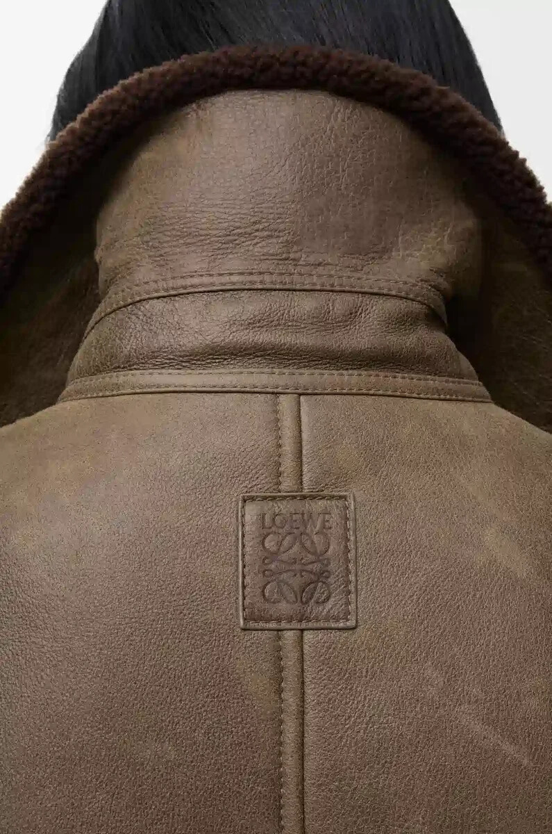 jacket in shearling sage