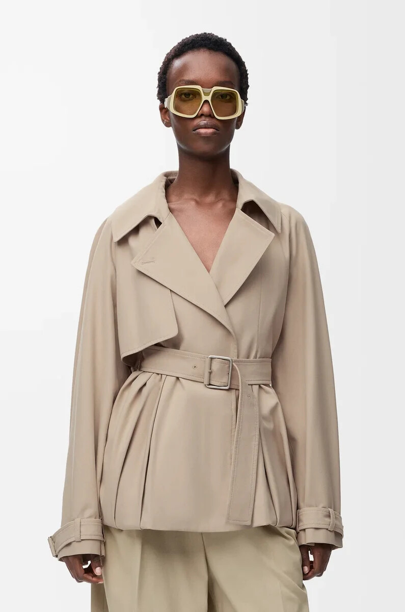 jacket in cotton beige