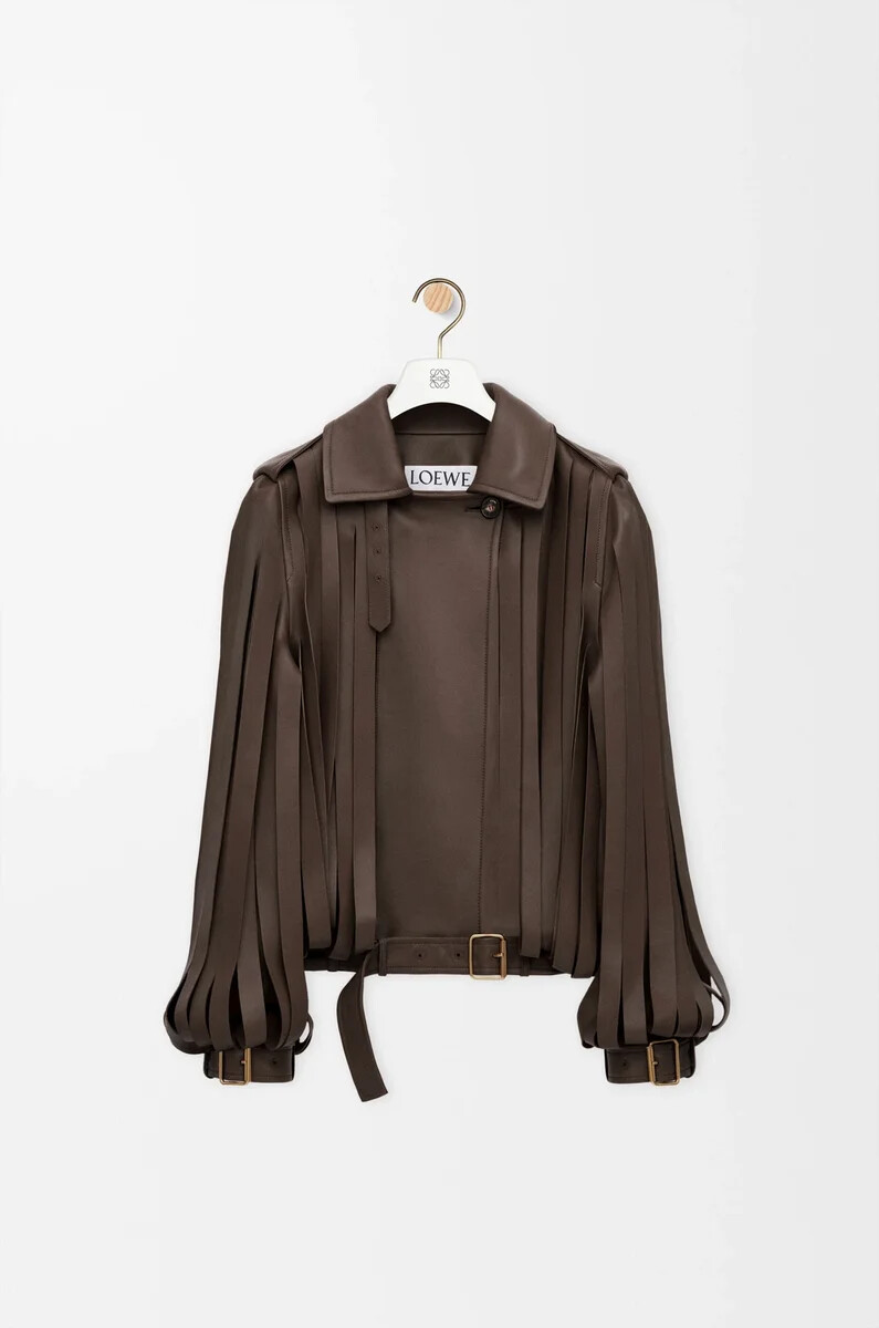 jacket in nappa lambskin brown