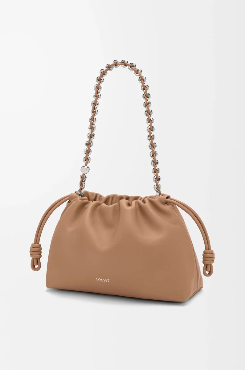medium flamenco purse in mellow nappa lambskin mocha