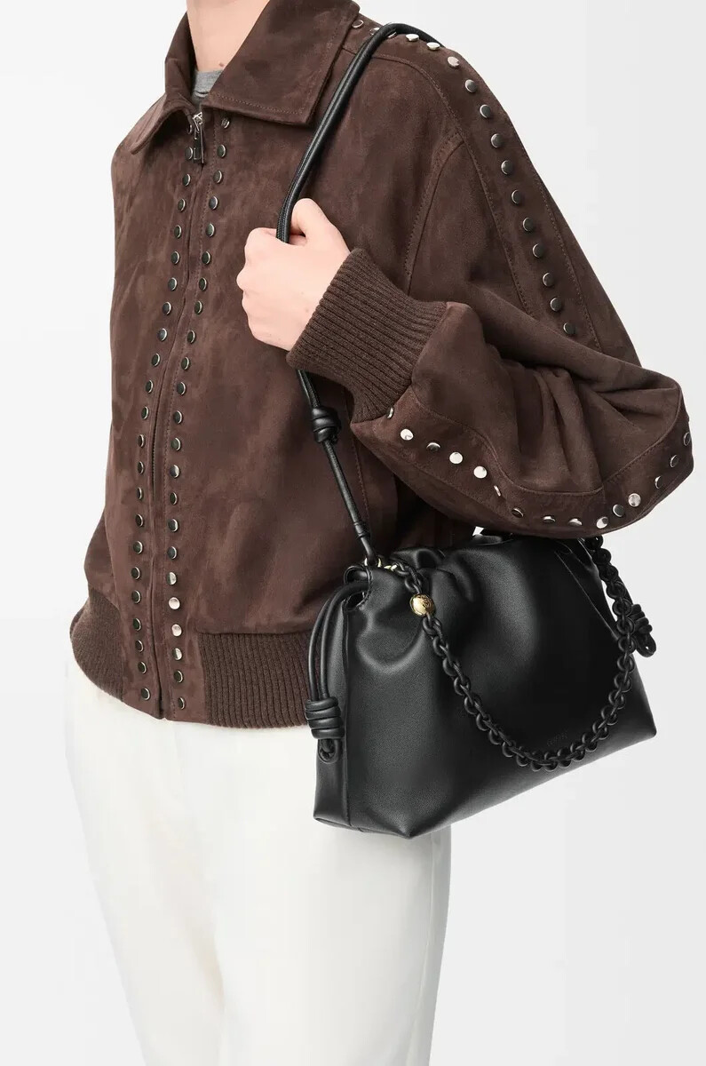medium flamenco purse in mellow nappa lambskin black