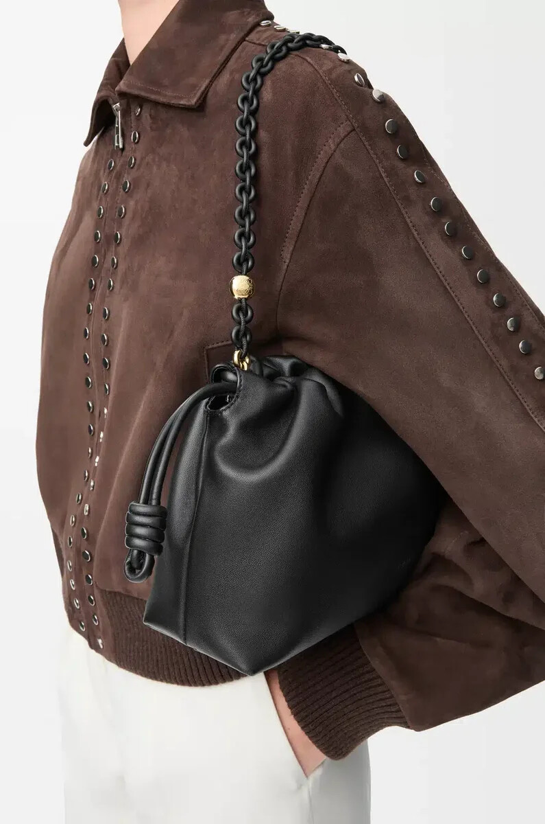 medium flamenco purse in mellow nappa lambskin black