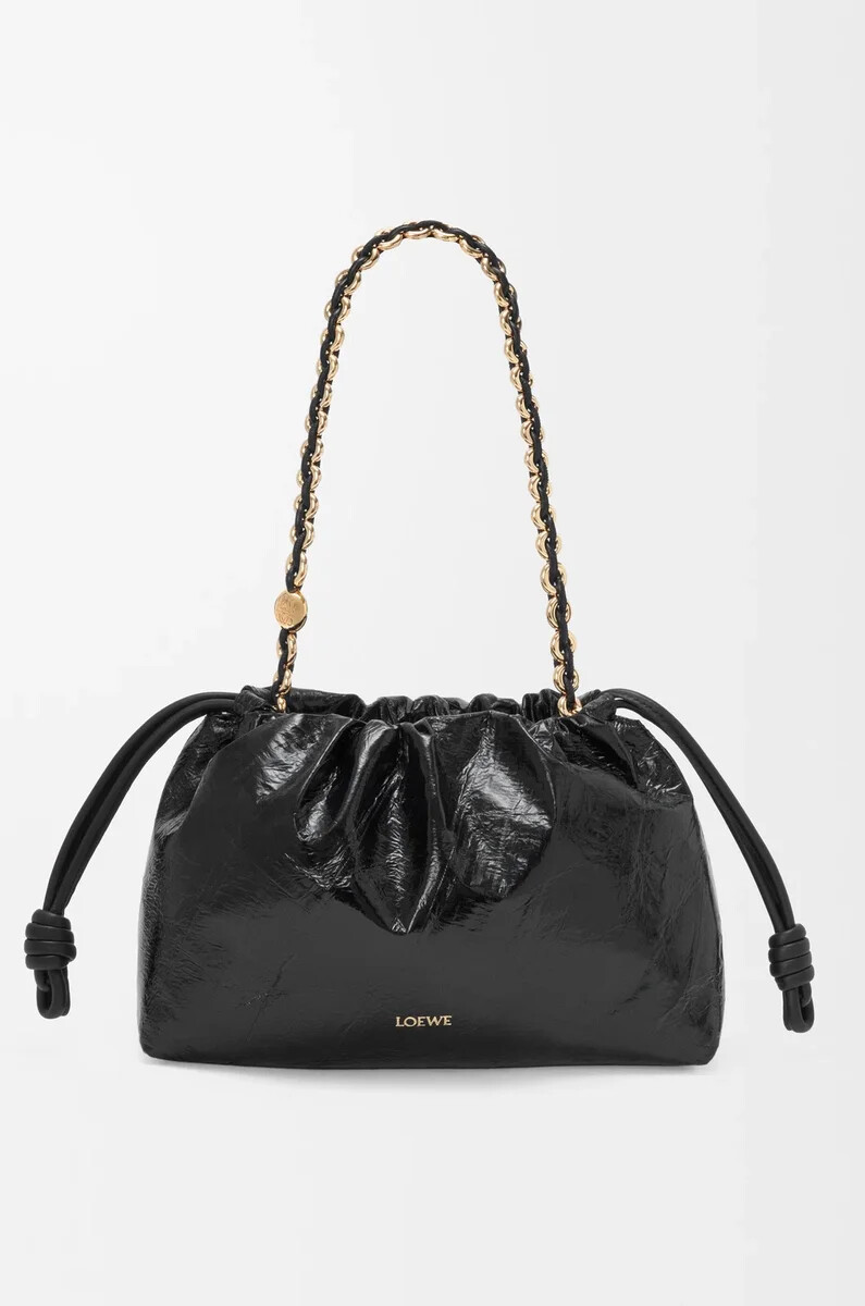 medium flamenco purse in eel black