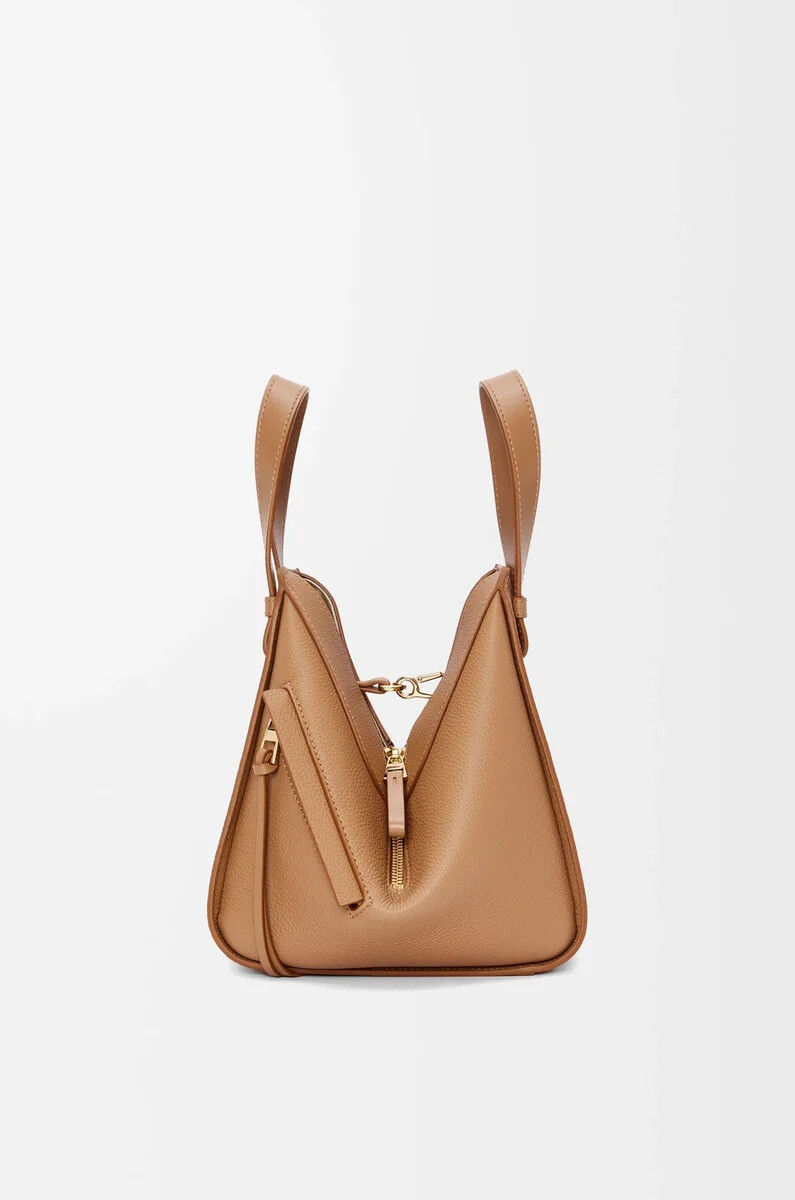compact hammock bag in soft grained calfskin toffee