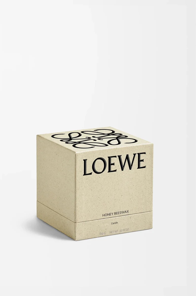 medium honey beeswax candle yellow
