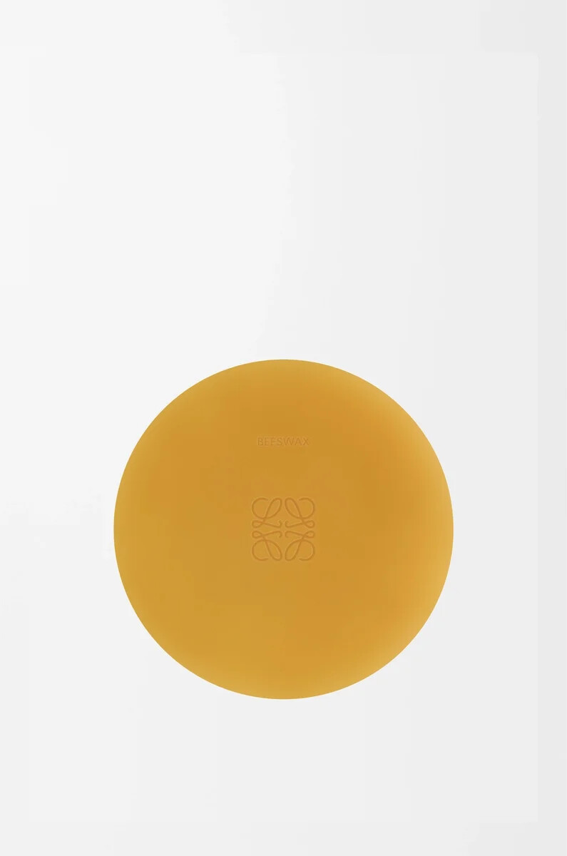 medium honey beeswax candle yellow