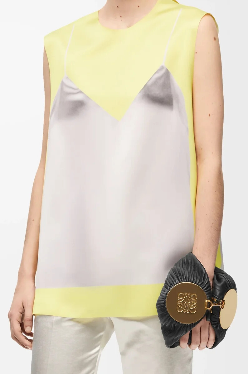 bracelet pouch in pleated nappa black