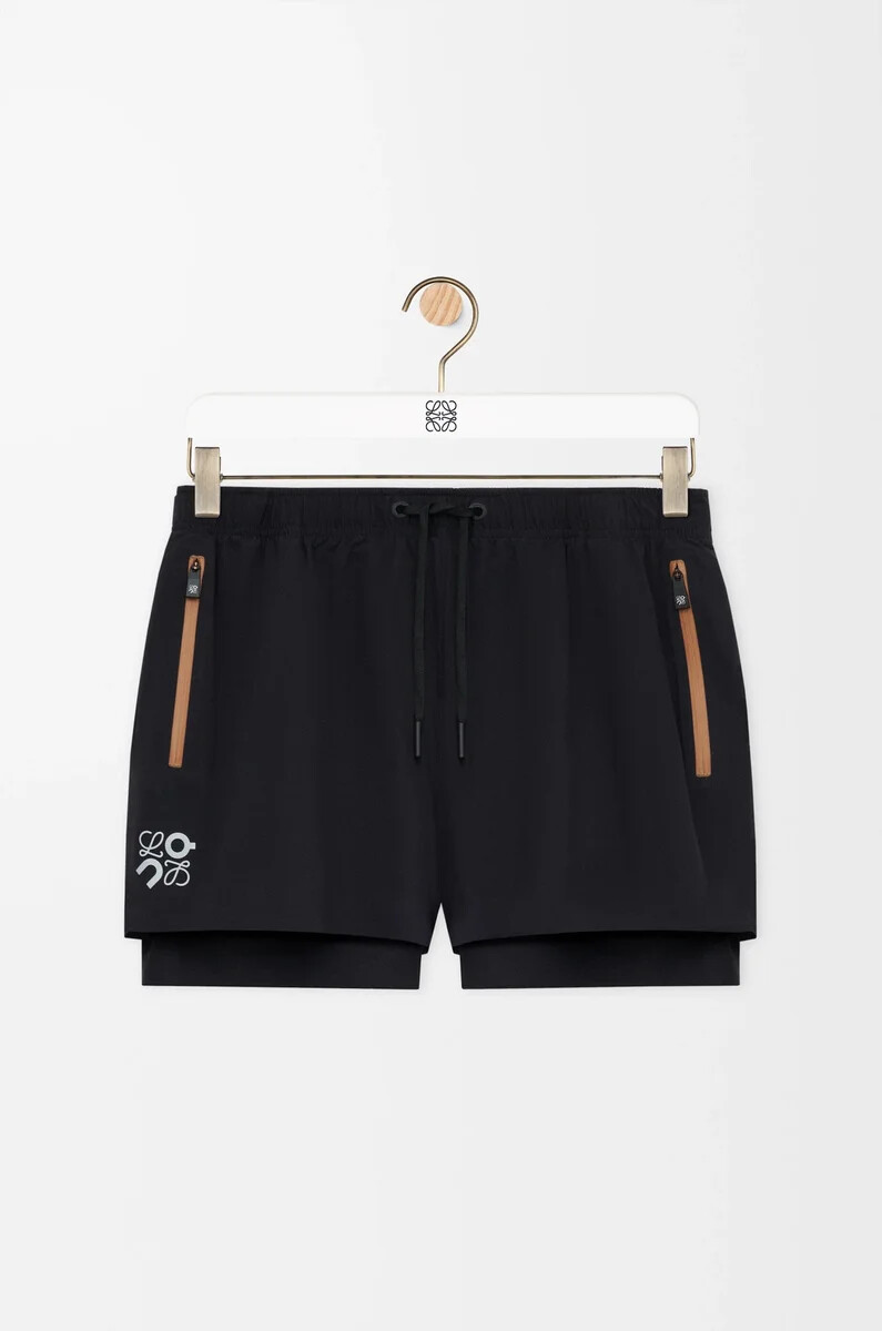 performance shorts in technical shell black