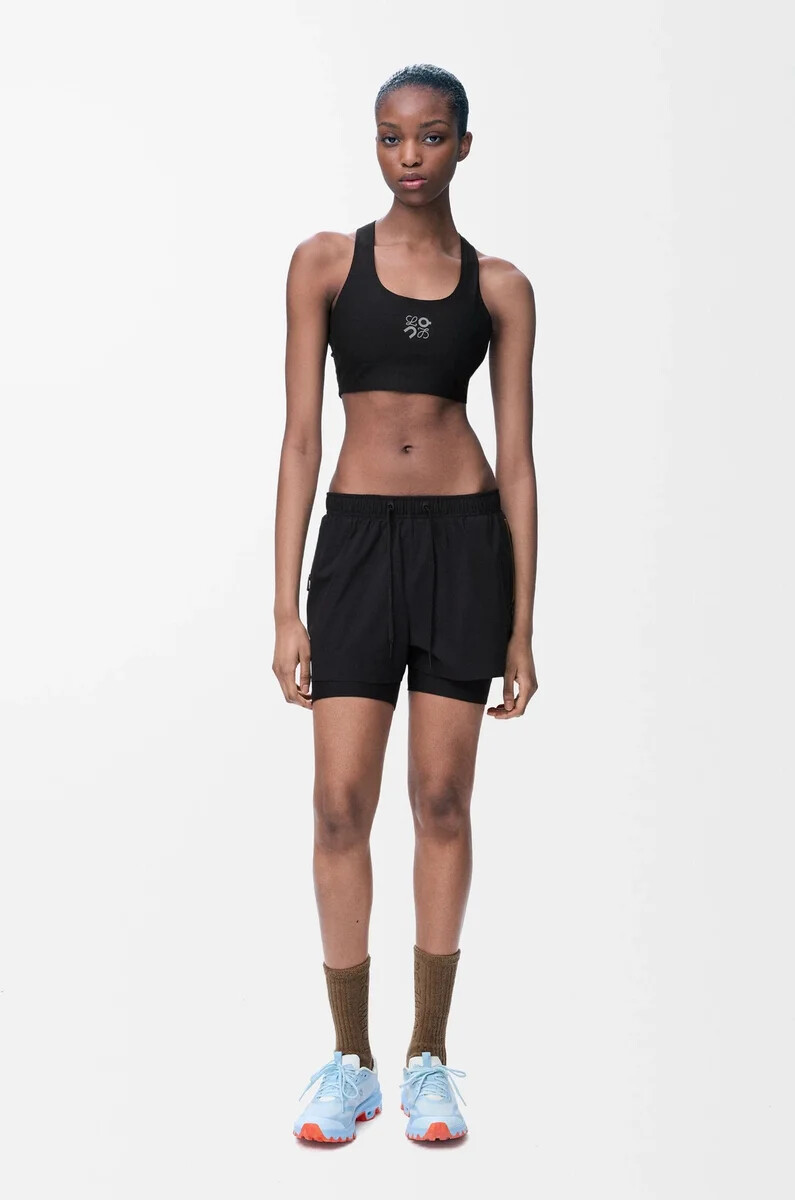 performance shorts in technical shell black