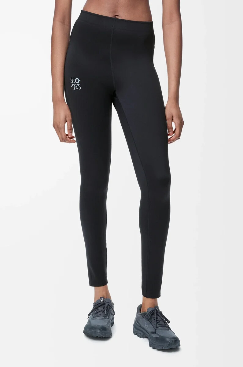 active tights in technical jersey black