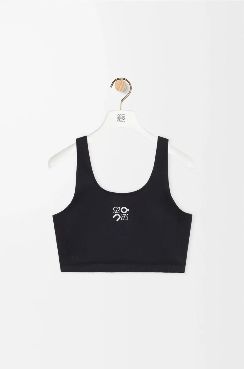 seamless bra in technical jersey black