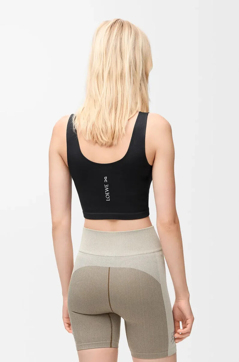 seamless bra in technical jersey black