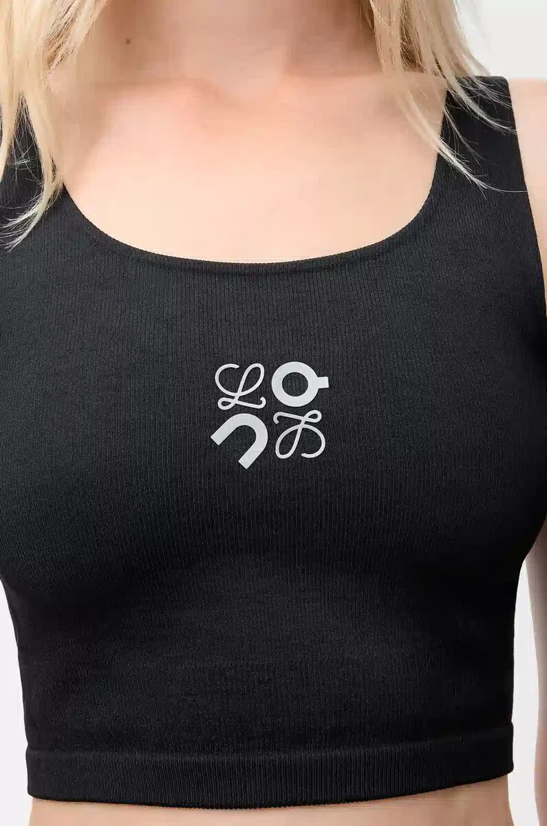 seamless bra in technical jersey black