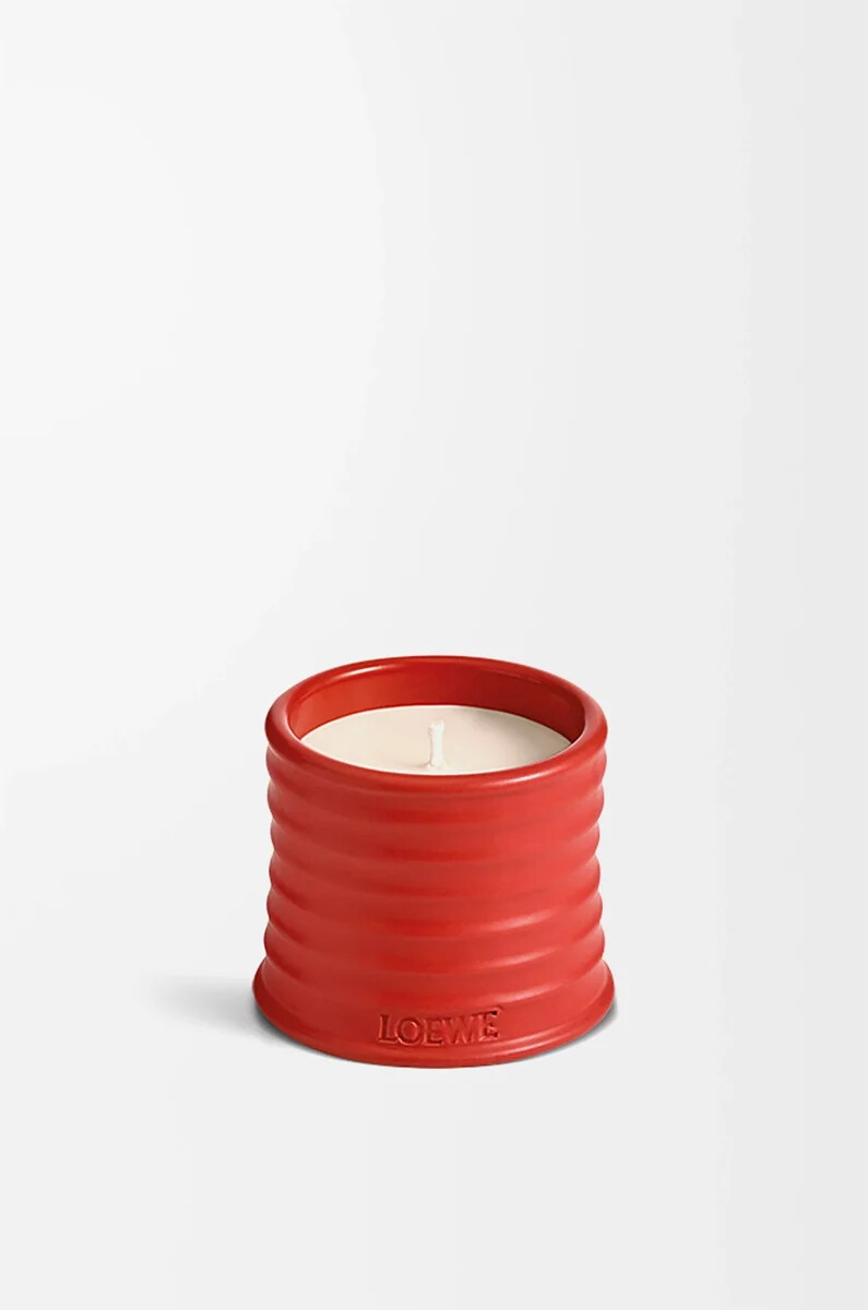 small tomato leaves candle red