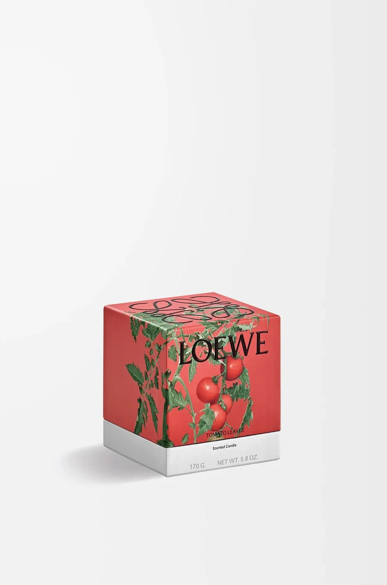 small tomato leaves candle red