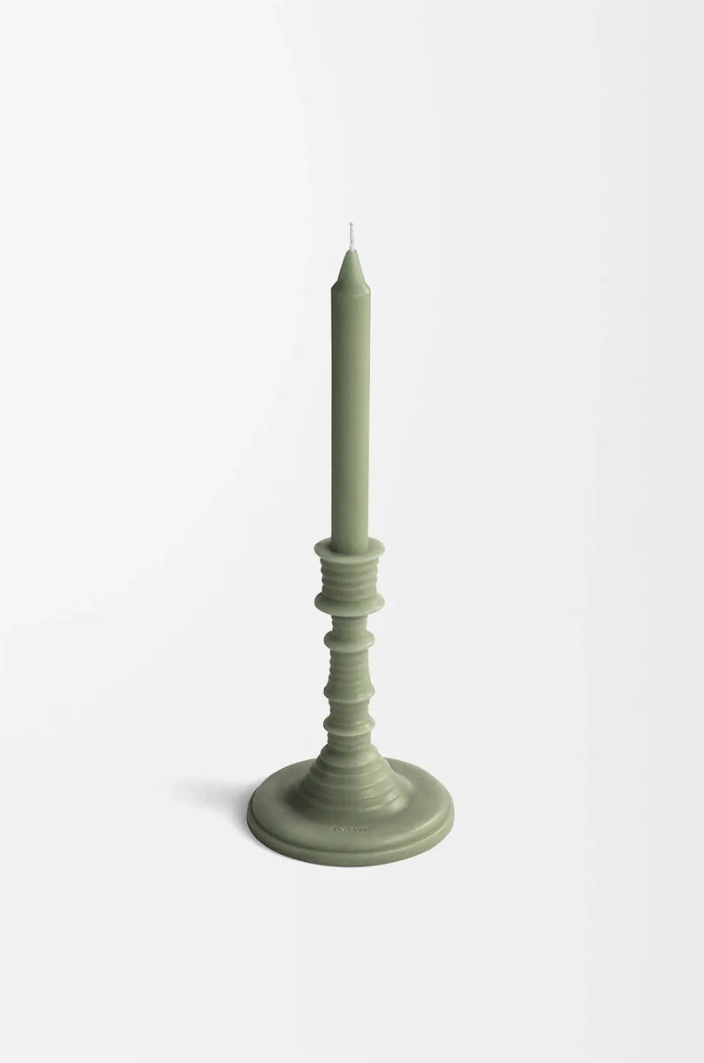 scent of marihuana wax candleholder dark green