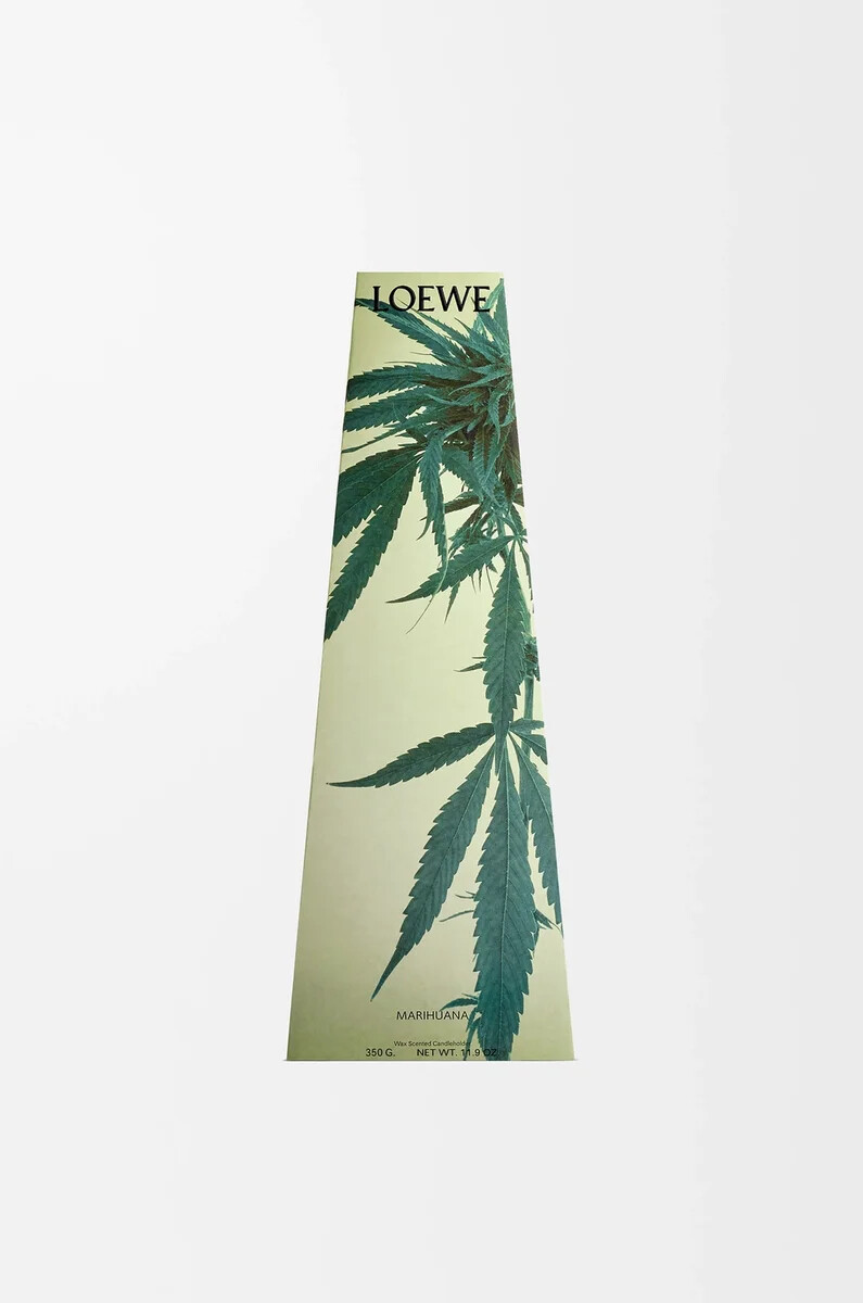 scent of marihuana wax candleholder dark green