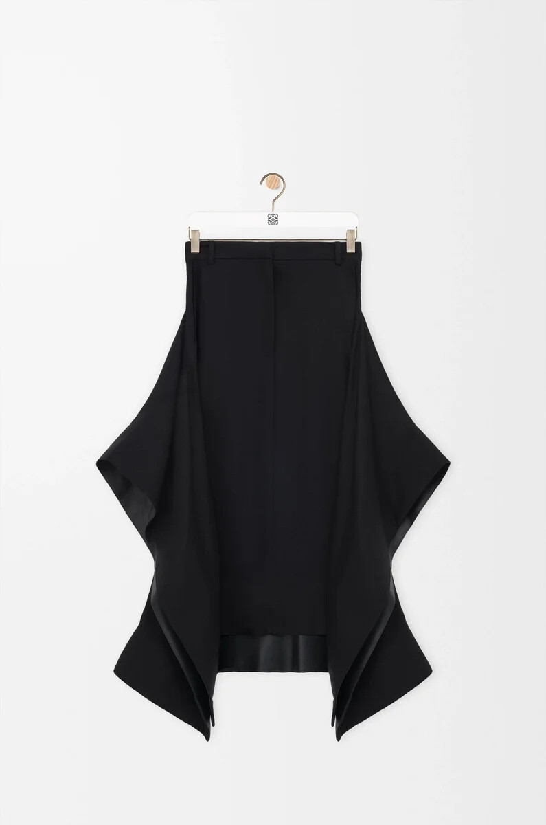 skirt in stretch viscose black
