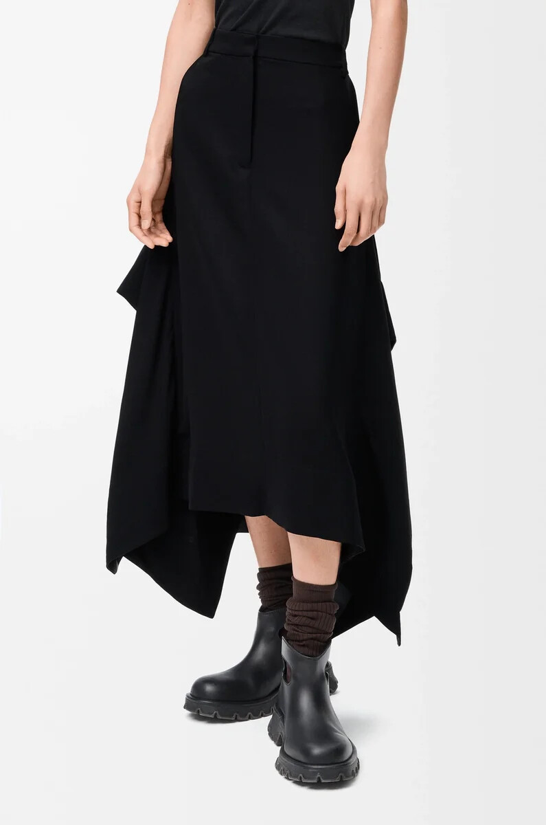 skirt in stretch viscose black