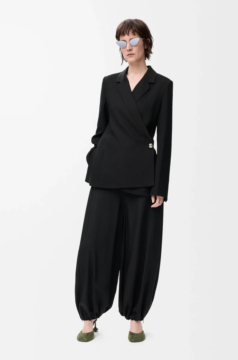 trousers in technical fabric black