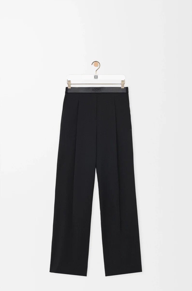 trousers in wool black
