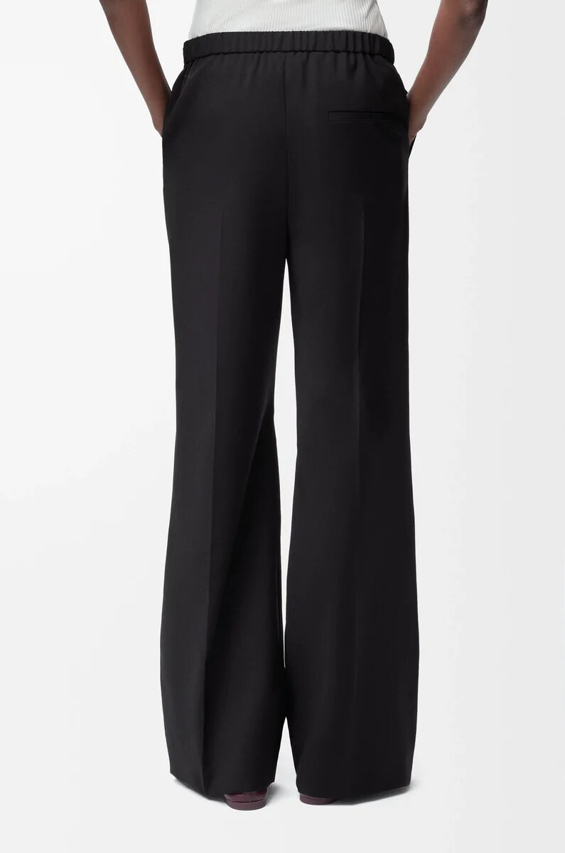 trousers in wool black